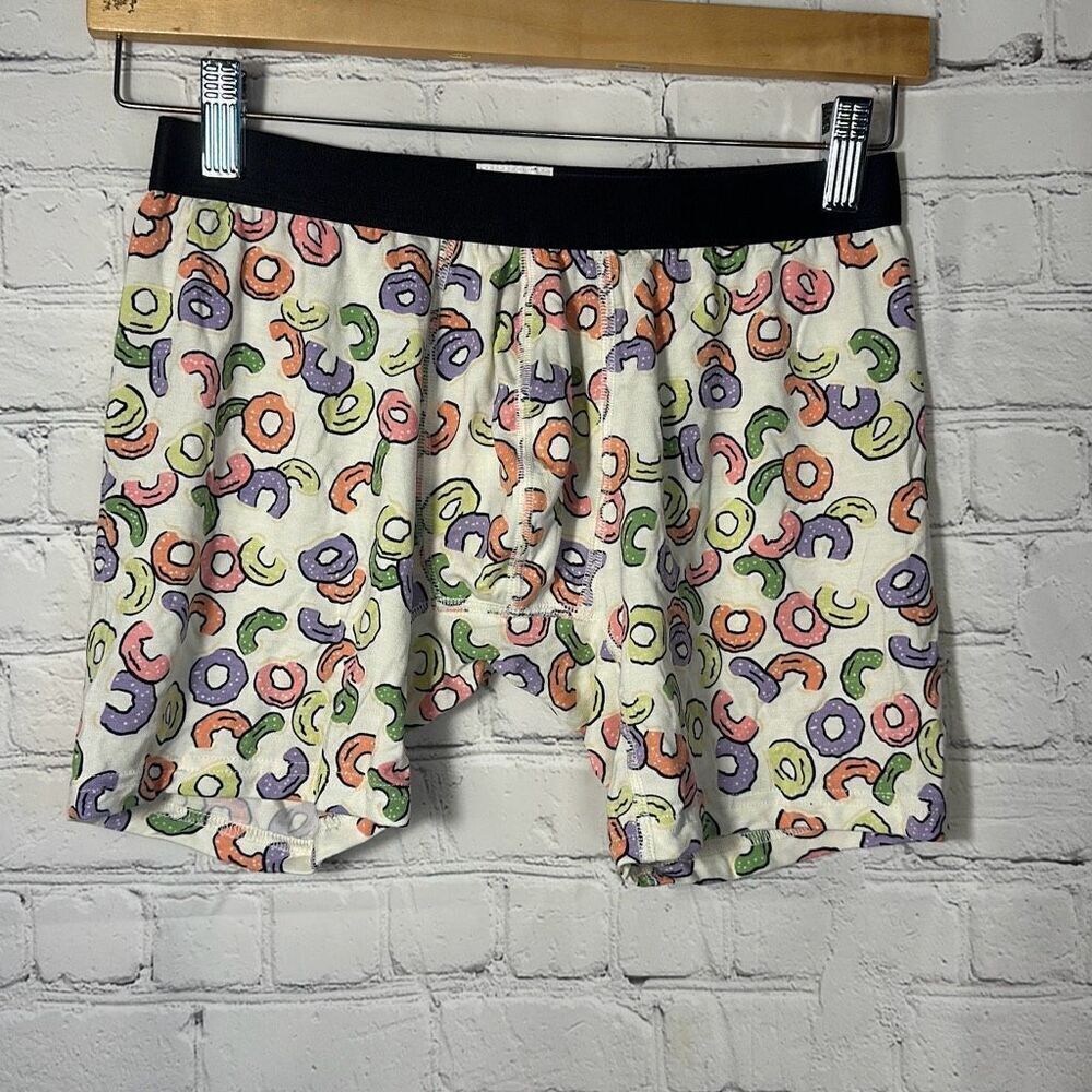 Meundies Men’s Multicolor‎ Donuts Boxer Briefs M Medium New no tags Micromodal
